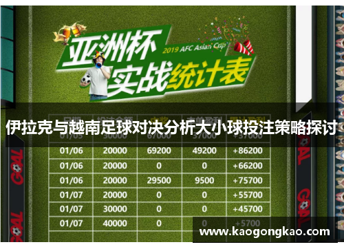 伊拉克与越南足球对决分析大小球投注策略探讨